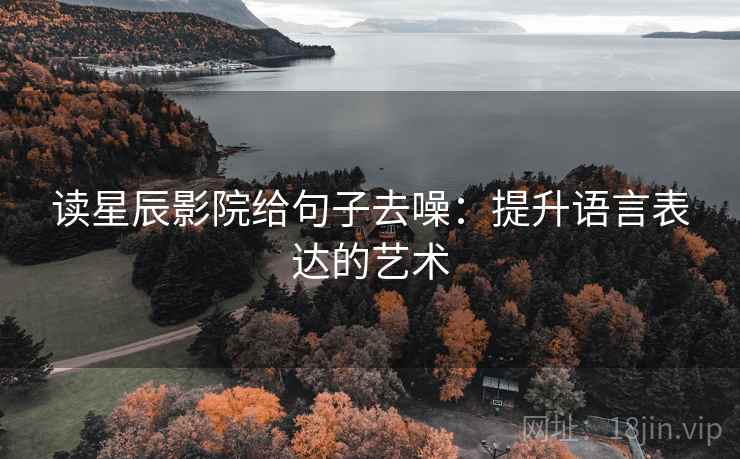 读星辰影院给句子去噪：提升语言表达的艺术